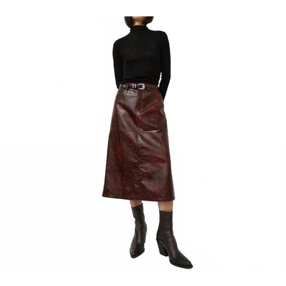 NEW NO. 6 aimee midi skirt in brown crackle